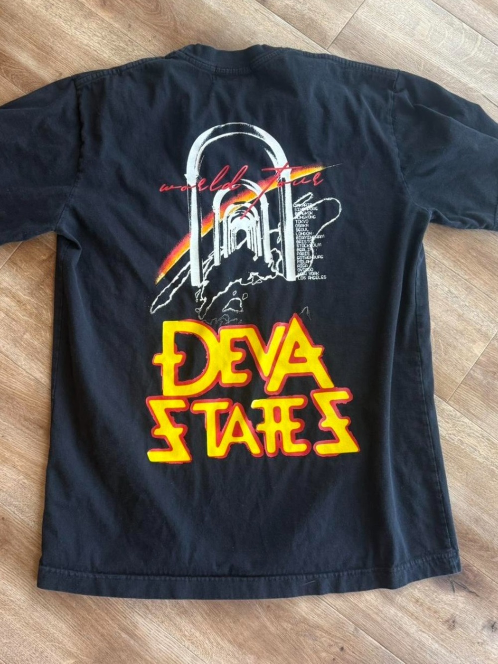 Deva States Dollskill Black Graphic Tour T-Shirt